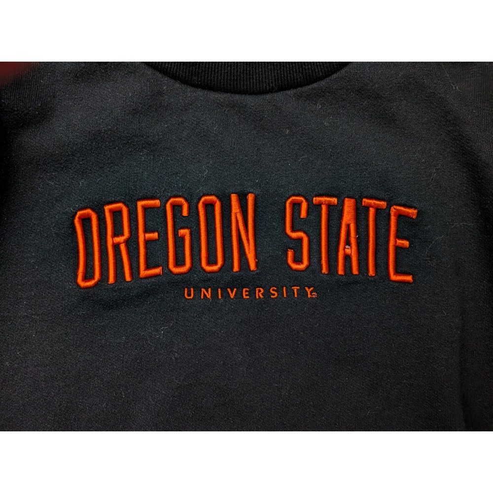 Champion Oregon State University Sweatshirt Black Orange Embroidered Large - Picture 2 of 8